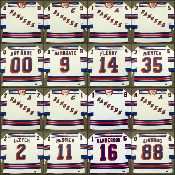 new york rangers 2 brian leetch 9 andy bathgate 11 mark messier 14 theoren fleury 16 derek sanderson 35 mike richter eric lindros, Black;red
new york rangers 2 brian leetch 9 andy bathgate 11 mark messier 14 theoren fleury 16 derek sanderson 35 mike richter eric lindros, Black;red