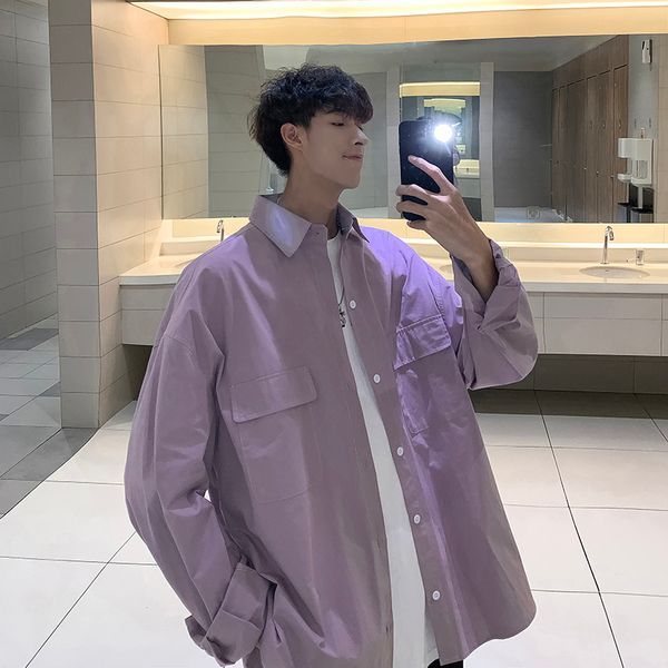 2019 spring and autumn new korea harajuku style fashion casual wild foundation solid color long-sleeved shirt five-color -2xl, White;black
2019 spring and autumn new korea harajuku style fashion casual wild foundation solid color long-sleeved shirt five-color -2xl, White;black