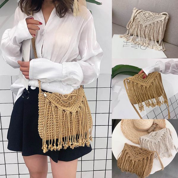 women's shoulder bag fashion casual weaving messenger bag solid color handbag solid color woven tassel style beach bag#15
women's shoulder bag fashion casual weaving messenger bag solid color handbag solid color woven tassel style beach bag#15