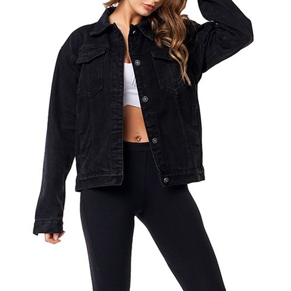 autumn button coat female chaqueta mujer 2019 casaco feminino new black denim jacket coats women long sleeve jeans jackets, Black;brown
autumn button coat female chaqueta mujer 2019 casaco feminino new black denim jacket coats women long sleeve jeans jackets, Black;brown