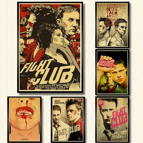 classic movie fight club poster kraft paper retro style wall decoration home decor wall art poster sticker
classic movie fight club poster kraft paper retro style wall decoration home decor wall art poster sticker