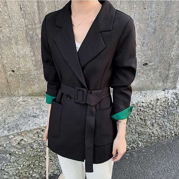 vintage black patchwork blazers women chic notched long sleeve suit jackets office lady blazers with belt blazer feminino, White;black
vintage black patchwork blazers women chic notched long sleeve suit jackets office lady blazers with belt blazer feminino, White;black