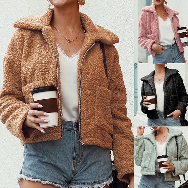 vertvie women casual warm faux shearling jacket autumn winter long sleeve lapel fluffy fur outwear shorts coats turn down collar, Blue;black
vertvie women casual warm faux shearling jacket autumn winter long sleeve lapel fluffy fur outwear shorts coats turn down collar, Blue;black