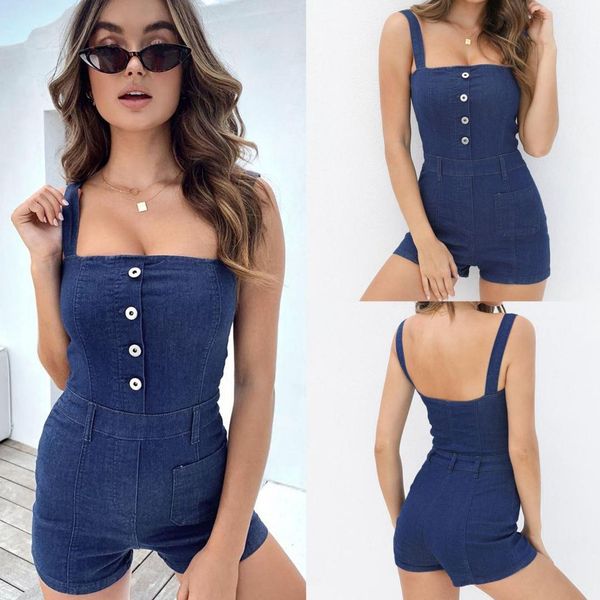 2018 selling women summer blue sleeveless button decoration bodycon playsuit women summer sleeveless rompers overalls, Black;white
2018 selling women summer blue sleeveless button decoration bodycon playsuit women summer sleeveless rompers overalls, Black;white