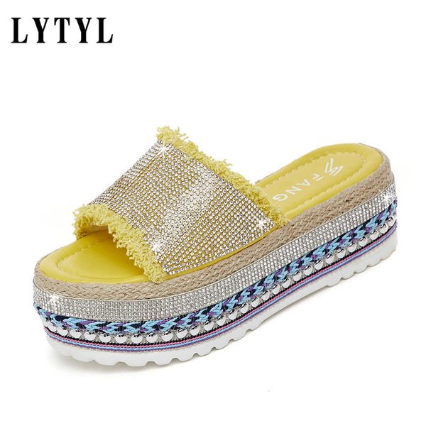 fashion platform sandals women rhinestone summer wedges slippers beach flip flops rhinestone straw edging sandals woman a-159, Black
fashion platform sandals women rhinestone summer wedges slippers beach flip flops rhinestone straw edging sandals woman a-159, Black