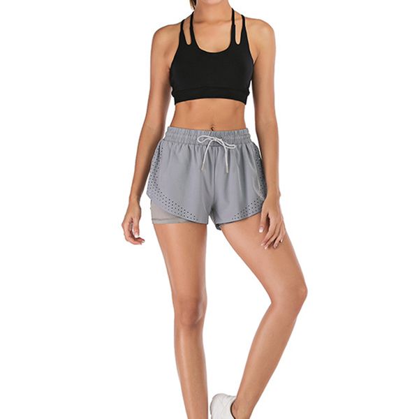 women anti-light double-layer fake two pieces pants quick-drying shorts fitness pants zj55, White;red
women anti-light double-layer fake two pieces pants quick-drying shorts fitness pants zj55, White;red