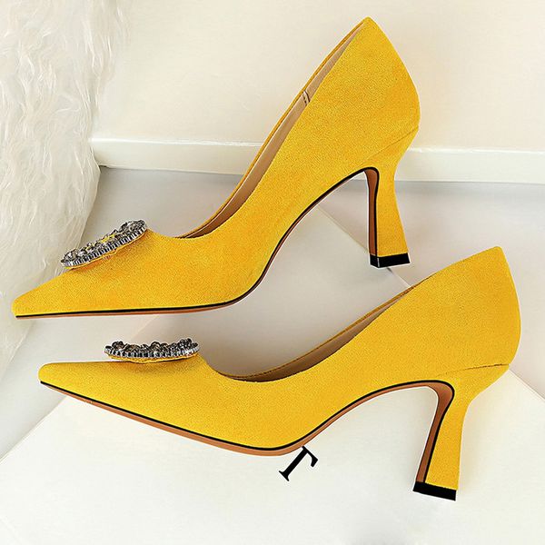 2020 office lady shoes crystal 7.5cm high heels plus size women rhinestone wedding bridal yellow low heels pumps fetish shoes, Black
2020 office lady shoes crystal 7.5cm high heels plus size women rhinestone wedding bridal yellow low heels pumps fetish shoes, Black