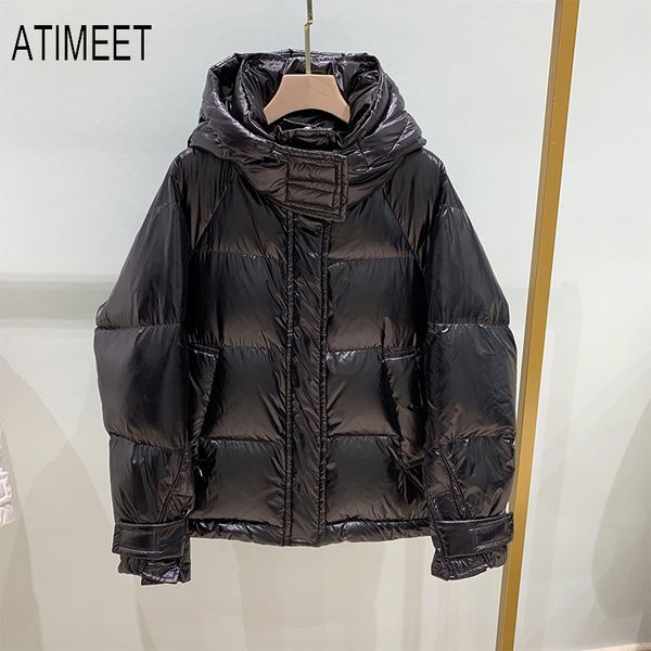 down jacket hooded white duck down jackets winter casual style women warm coats and parkas female outwear, Black
down jacket hooded white duck down jackets winter casual style women warm coats and parkas female outwear, Black