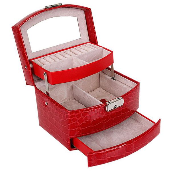 lber automatic leather jewelry box three-layer storage box for women earring ring cosmetic organizer casket for decorations red
lber automatic leather jewelry box three-layer storage box for women earring ring cosmetic organizer casket for decorations red