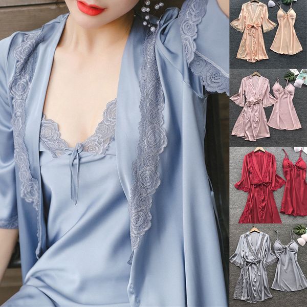 new 3pcs women lingerie silk lace robe sleep dress nightgowns thong robe set babydoll nightdress sleepwear, Black;red
new 3pcs women lingerie silk lace robe sleep dress nightgowns thong robe set babydoll nightdress sleepwear, Black;red