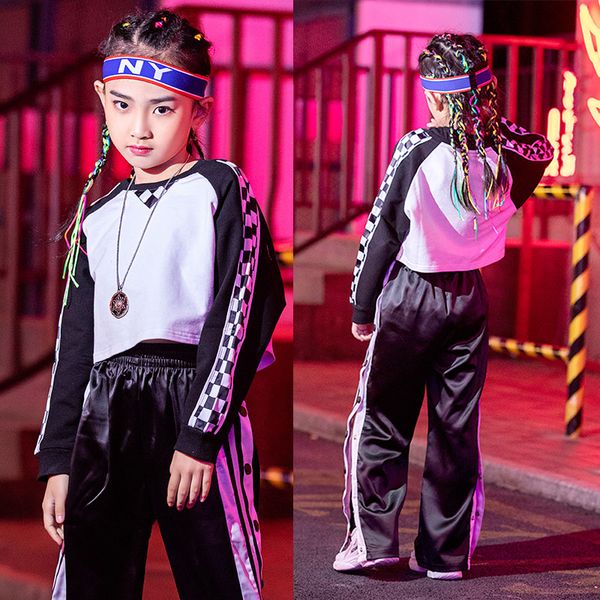 fashion hiphop clothing children's jazz dance costumes girls hip hop split loose flares girls street catwalk show suit dl5463, Black;red
fashion hiphop clothing children's jazz dance costumes girls hip hop split loose flares girls street catwalk show suit dl5463, Black;red