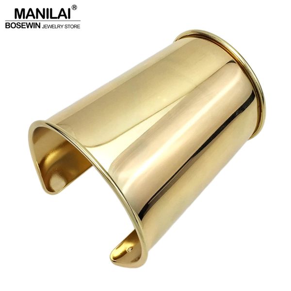 manilai 2017 simple design smooth alloy cuff bracelets for women statement jewelry classic big bangle manchette accessories, Black
manilai 2017 simple design smooth alloy cuff bracelets for women statement jewelry classic big bangle manchette accessories, Black