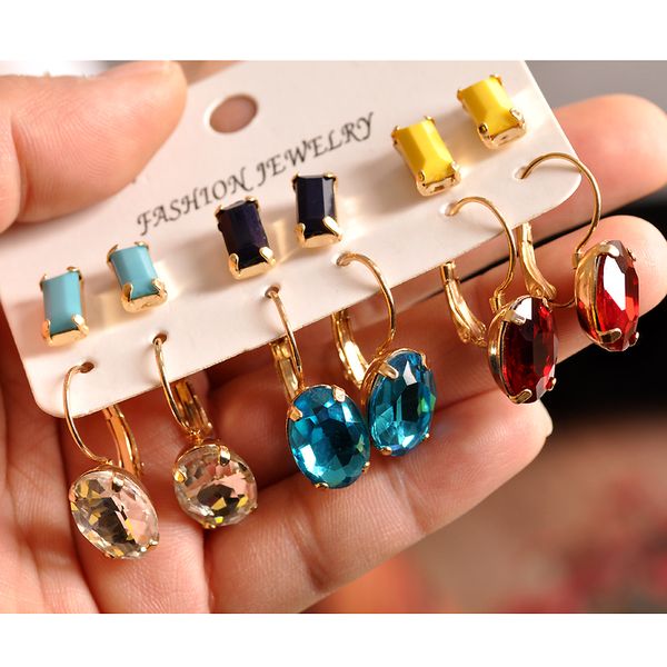 fashion gorgeous women's jewelry girl birthday party yellow black green ear nail mixed with 6 pairs /set earrings ing, Golden
fashion gorgeous women's jewelry girl birthday party yellow black green ear nail mixed with 6 pairs /set earrings ing, Golden
