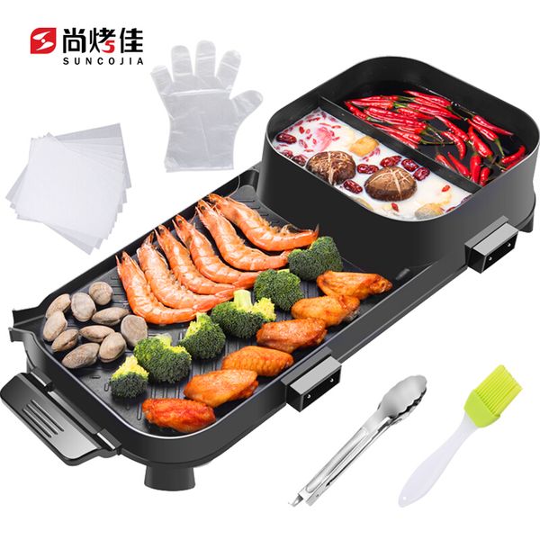 lzw-1702a electric grill & griddle multifunctional 2 pot chafing dish smokeless baking pan roast rinse pot barbecue large size
lzw-1702a electric grill & griddle multifunctional 2 pot chafing dish smokeless baking pan roast rinse pot barbecue large size