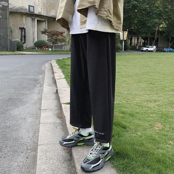 fall feeling wide leg casual pants straight male black all-match ankle-length pants loose student trend leggings men, White;black
fall feeling wide leg casual pants straight male black all-match ankle-length pants loose student trend leggings men, White;black