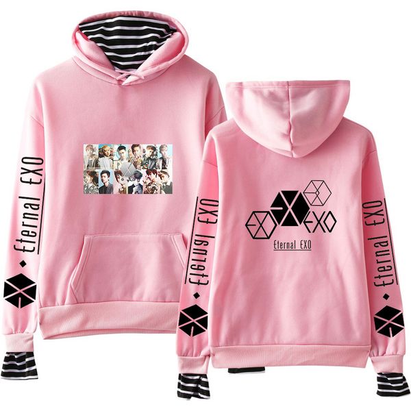 exo korean team group false two piece hoodies round sweatshirt fashion polyester material hoodies sweatshirt, Black
exo korean team group false two piece hoodies round sweatshirt fashion polyester material hoodies sweatshirt, Black