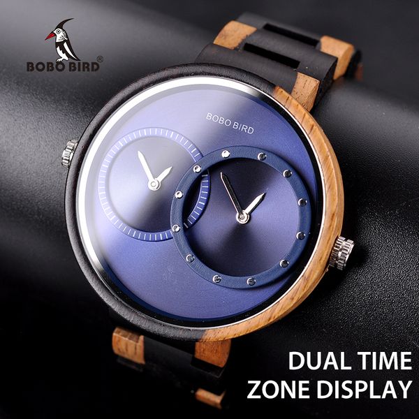 bobo bird two time zone display wood watch men relogio masculino luxury wristwatch women anniversary grooms gift wooden box r10 ly191213, Slivery;brown
bobo bird two time zone display wood watch men relogio masculino luxury wristwatch women anniversary grooms gift wooden box r10 ly191213, Slivery;brown