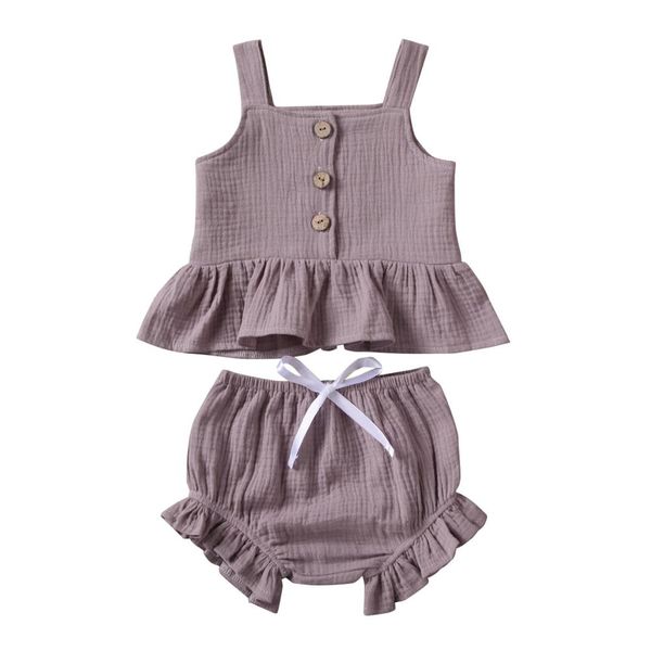 2020 baby summer clothing 1-5years kid newborn baby girls button sleeveless tank + mini pp shorts outfits 2pcs set, White
2020 baby summer clothing 1-5years kid newborn baby girls button sleeveless tank + mini pp shorts outfits 2pcs set, White
