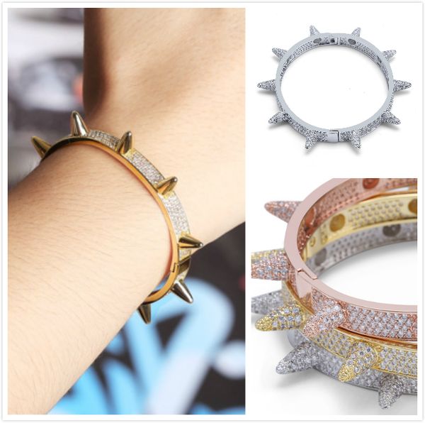 new guys fashion 18k gold white gold cubic zirconia punk stud cuff bangle bracelet personalized bling rapper jewelry wristband for guys
new guys fashion 18k gold white gold cubic zirconia punk stud cuff bangle bracelet personalized bling rapper jewelry wristband for guys