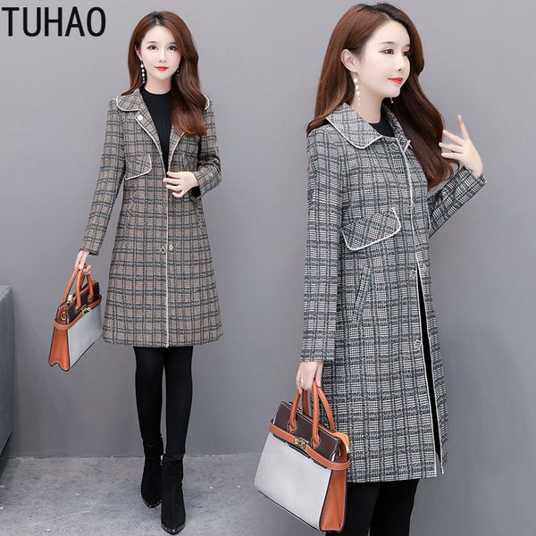 tuhao 2019 vintage plaid windbreaker trench coat female suit medium long autumn winter plus size 5xl 4xl 3xl woman coats lz13, Tan;black
tuhao 2019 vintage plaid windbreaker trench coat female suit medium long autumn winter plus size 5xl 4xl 3xl woman coats lz13, Tan;black