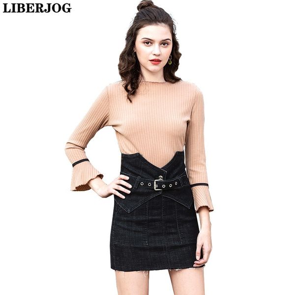 liberjog women denim skirts a-line mini stretch black high waist short skirts female plus size summer package buttocks 
liberjog women denim skirts a-line mini stretch black high waist short skirts female plus size summer package buttocks