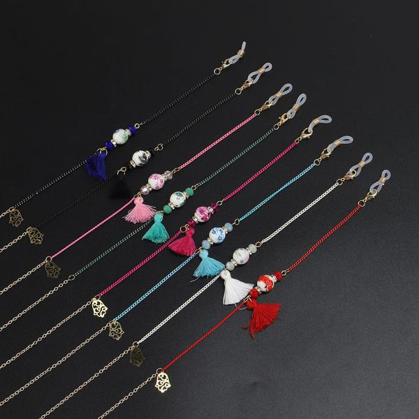 fashion multicolor ceramic tassel beads handmade glasses chain sunglasses necklace strap women lanyard, Silver
fashion multicolor ceramic tassel beads handmade glasses chain sunglasses necklace strap women lanyard, Silver