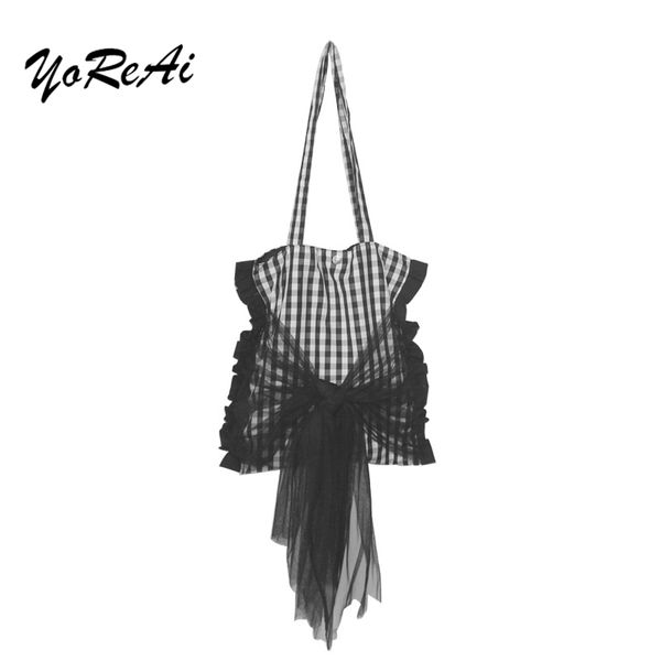 yoreai korean fashion style plaid ladies shopping handbag bow design simple women's tote original elegant girl's shoulder bags
yoreai korean fashion style plaid ladies shopping handbag bow design simple women's tote original elegant girl's shoulder bags