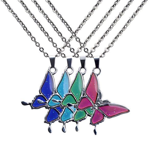 4pcs funny mood change color butterfly, Silver 
4pcs funny mood change color butterfly, Silver