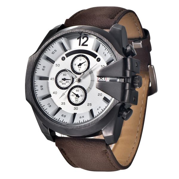 men's fashion luxury watch cool men's watch analog sport steel case quartz dial leather wrist gift c, Slivery;brown
men's fashion luxury watch cool men's watch analog sport steel case quartz dial leather wrist gift c, Slivery;brown