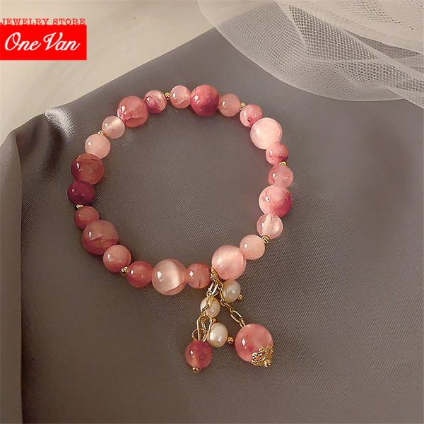 2020 super new original design natural crystal stoneelastic bracelet south korea strawberry crystal girl bead bracelet, Black
2020 super new original design natural crystal stoneelastic bracelet south korea strawberry crystal girl bead bracelet, Black