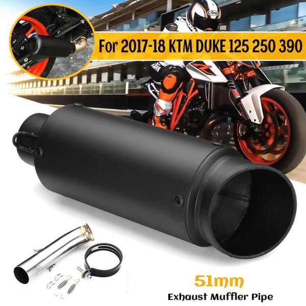 1 set 51mm exhaust muffler pipe slip on with mid link pipe stainless steel for duke 125 250 390 2017 2018
1 set 51mm exhaust muffler pipe slip on with mid link pipe stainless steel for duke 125 250 390 2017 2018