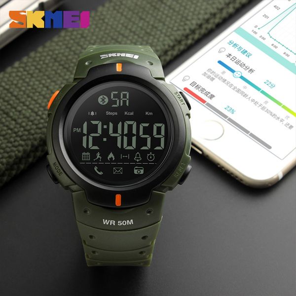 bluetooth calorie pedometer watch skmei 1301 for men led water shock proof clocks multifunction electronic digital watches ly191216, Slivery;brown
bluetooth calorie pedometer watch skmei 1301 for men led water shock proof clocks multifunction electronic digital watches ly191216, Slivery;brown