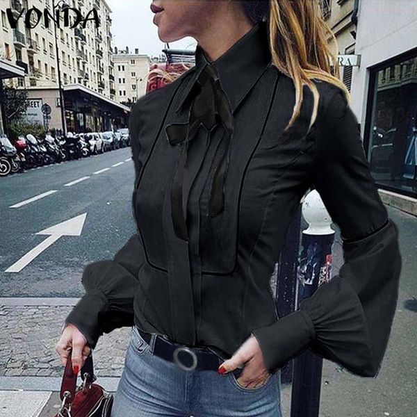 vonda ladies office shirt 2019 autumn blouse women lantern sleeve turn-down collar shirt casual plus size blusas s-5xl, White
vonda ladies office shirt 2019 autumn blouse women lantern sleeve turn-down collar shirt casual plus size blusas s-5xl, White