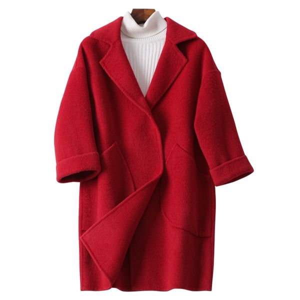 women's wool & blends spring autumn coat women clothes 2021 korean vintage woolen jacket red womens coats and jackets abrigo mujer n281, Black
women's wool & blends spring autumn coat women clothes 2021 korean vintage woolen jacket red womens coats and jackets abrigo mujer n281, Black