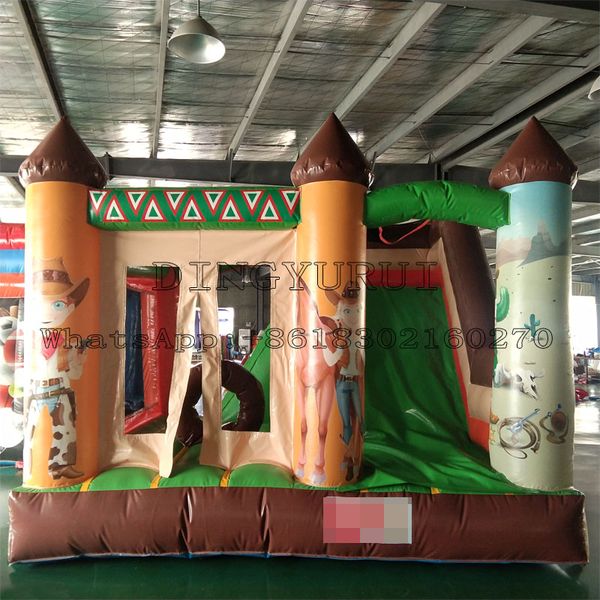 outdoor beautiful design western cowboy inflatable bouncer mini bounce combo jumping castle trampoline with combined slide
outdoor beautiful design western cowboy inflatable bouncer mini bounce combo jumping castle trampoline with combined slide