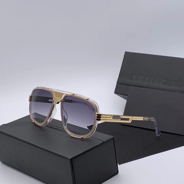 

retro mens des crystal/gold grey pilot sunglasses fashion shaded box lunettes de soleil legends sunglasses 665 with, White;black