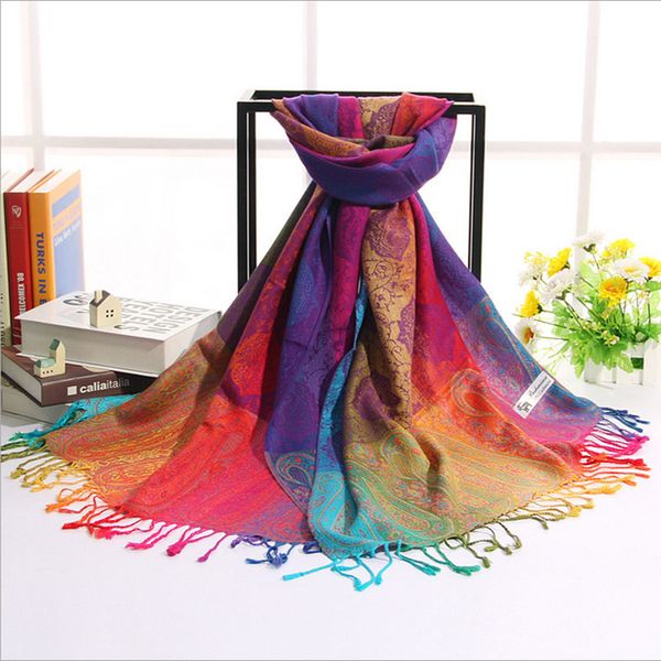 fashion-coolcheer winter women scarf rainbow jacquard scarves ethnic style floral print shawls colorful ladies long pashminas, Blue;gray
fashion-coolcheer winter women scarf rainbow jacquard scarves ethnic style floral print shawls colorful ladies long pashminas, Blue;gray