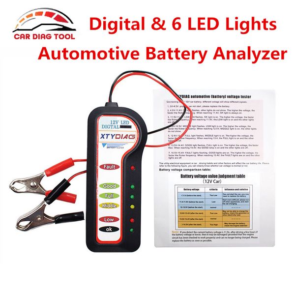 2017 12v car digital batter tester xtydiag alternator automotive auto battery analyzer diagnostic tool battery checker
2017 12v car digital batter tester xtydiag alternator automotive auto battery analyzer diagnostic tool battery checker