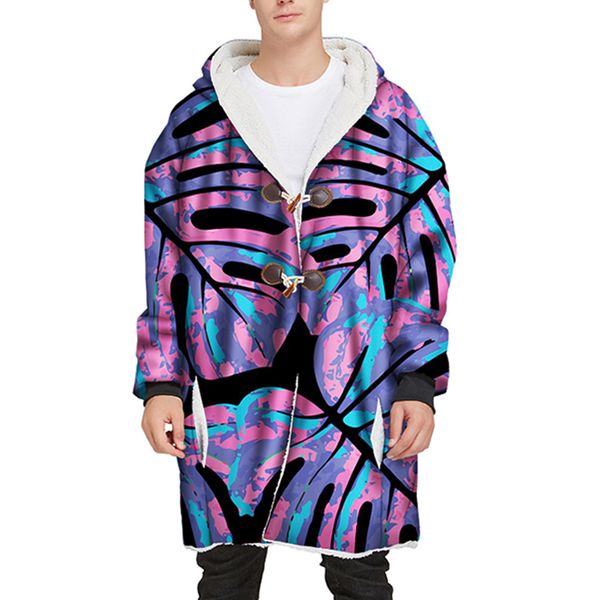 3d printed coat mens plus velvet thick coat winter long hooded horn buckle men jacket loose casual n8, Black
3d printed coat mens plus velvet thick coat winter long hooded horn buckle men jacket loose casual n8, Black