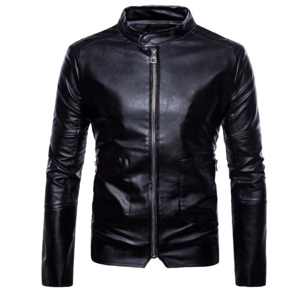 spring autumn mens leather jacket slim motorcycle coat men pu jackets clothes personalized jaqueta de couro stage street fashion, Black
spring autumn mens leather jacket slim motorcycle coat men pu jackets clothes personalized jaqueta de couro stage street fashion, Black
