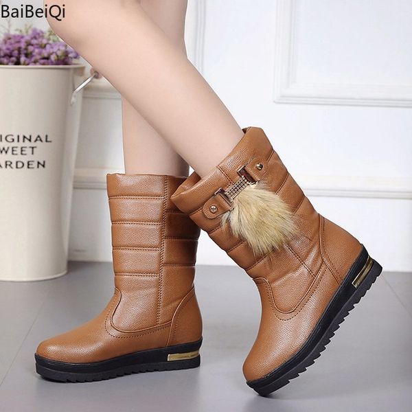 fashion ladies non-slip winter women casual warm fur mid-calf boots women flats round toe slip-on snow boots botas mujer, Black
fashion ladies non-slip winter women casual warm fur mid-calf boots women flats round toe slip-on snow boots botas mujer, Black