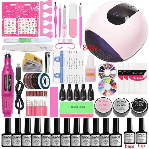 manicure set acrylic nail kit 12 color 45w/80w led uv lamp 2000 rpm electric manicure machine tools gel nail polish set
manicure set acrylic nail kit 12 color 45w/80w led uv lamp 2000 rpm electric manicure machine tools gel nail polish set