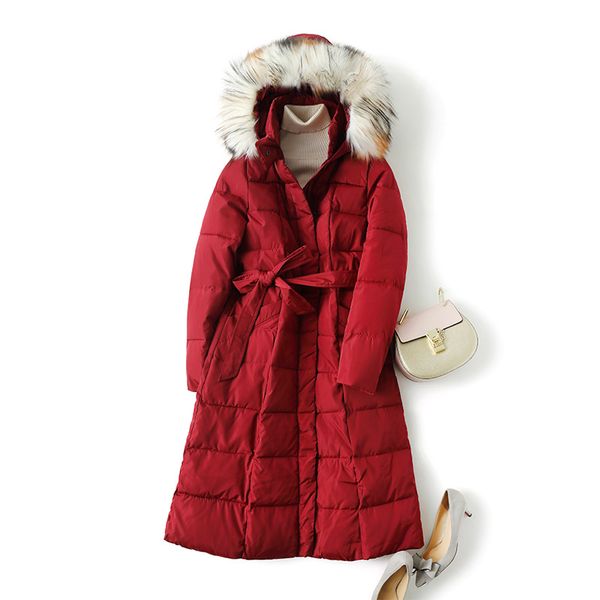 winter fur hood down jacket women plus size long female coat female thick warm cotton padded hooded parka mujer, Black
winter fur hood down jacket women plus size long female coat female thick warm cotton padded hooded parka mujer, Black