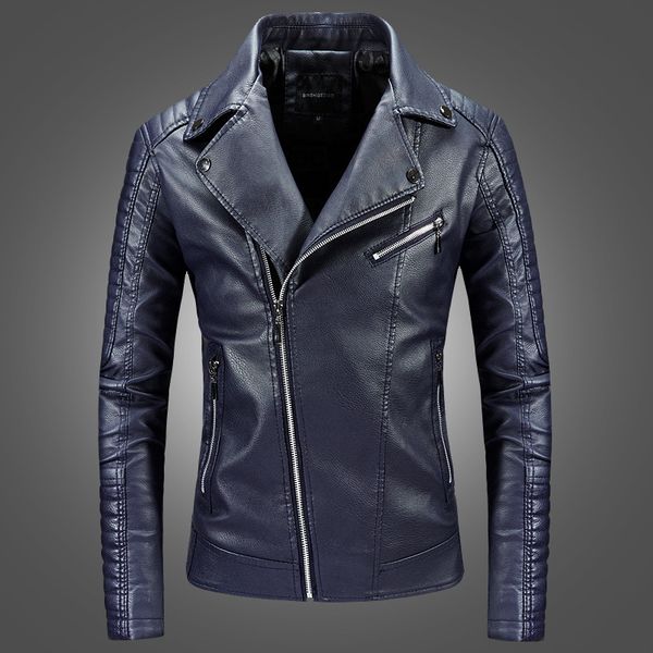 2019 autumn men's pu leather jackets coats fashion punk motorcycle leather coat casual spring multiple zipper outwear men, Black
2019 autumn men's pu leather jackets coats fashion punk motorcycle leather coat casual spring multiple zipper outwear men, Black