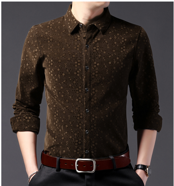 men's winter thickened shirt fashion honeycomb lattice long sleeve slim fitted warm business casual velvet shirt s-3xl, White;black
men's winter thickened shirt fashion honeycomb lattice long sleeve slim fitted warm business casual velvet shirt s-3xl, White;black