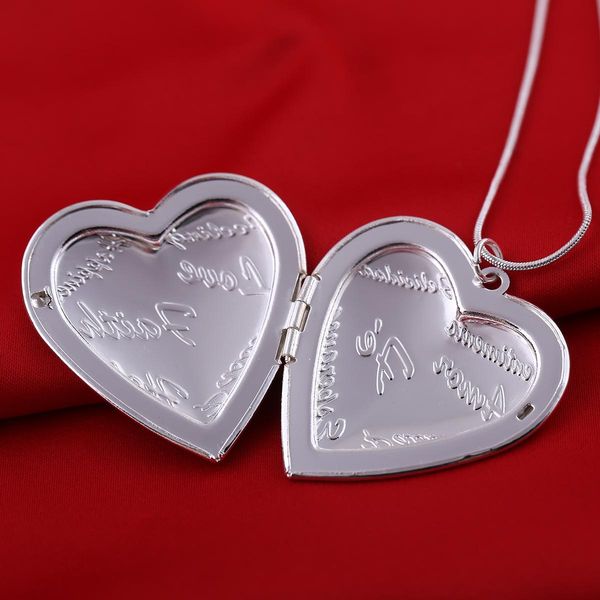 open locket necklace p frame memory charm locket necklace collares jewelry mother's day gift heart pendant necklace, Silver
open locket necklace p frame memory charm locket necklace collares jewelry mother's day gift heart pendant necklace, Silver