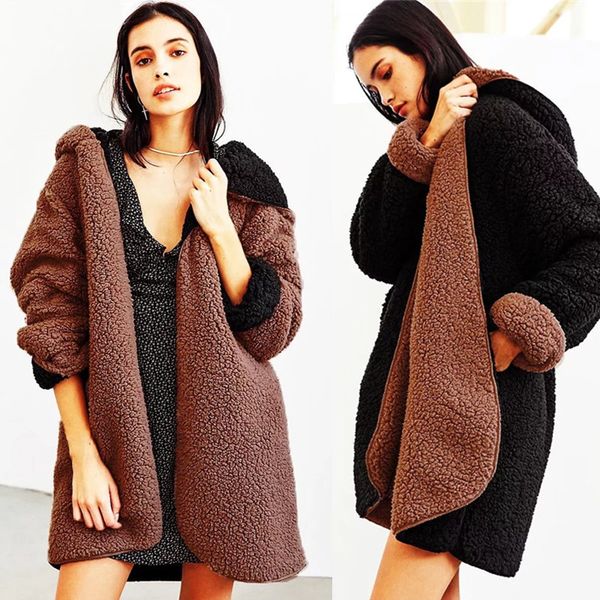 new casual woman jacket long coats hooded pockets solid color parka autumn winter ladies clothes casacos de inverno feminino, Black
new casual woman jacket long coats hooded pockets solid color parka autumn winter ladies clothes casacos de inverno feminino, Black