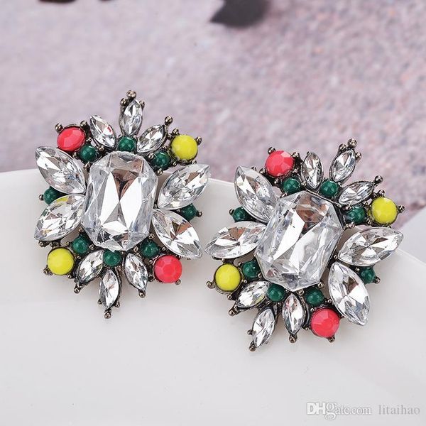 new inlaid austria colour crystal earrings swarovski elements glittering not fading fine jewelry personality women's retro brand ear st, Silver
new inlaid austria colour crystal earrings swarovski elements glittering not fading fine jewelry personality women's retro brand ear st, Silver
