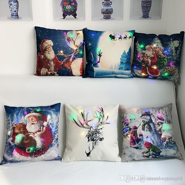 good sales products 6style creation led light luminous pillow case christmas santa claus reindeer pillow case sofa car decor cushion 45*45cm
good sales products 6style creation led light luminous pillow case christmas santa claus reindeer pillow case sofa car decor cushion 45*45cm