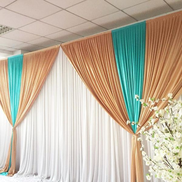 3m hx 6mw white curtain drape wedding party birthday backdrop